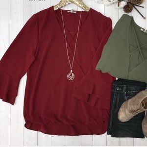 Criss-cross neck top